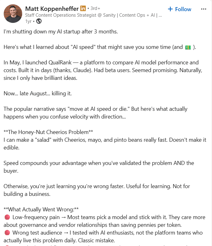 Matt Koppenheffer on QualRank’s shutdown